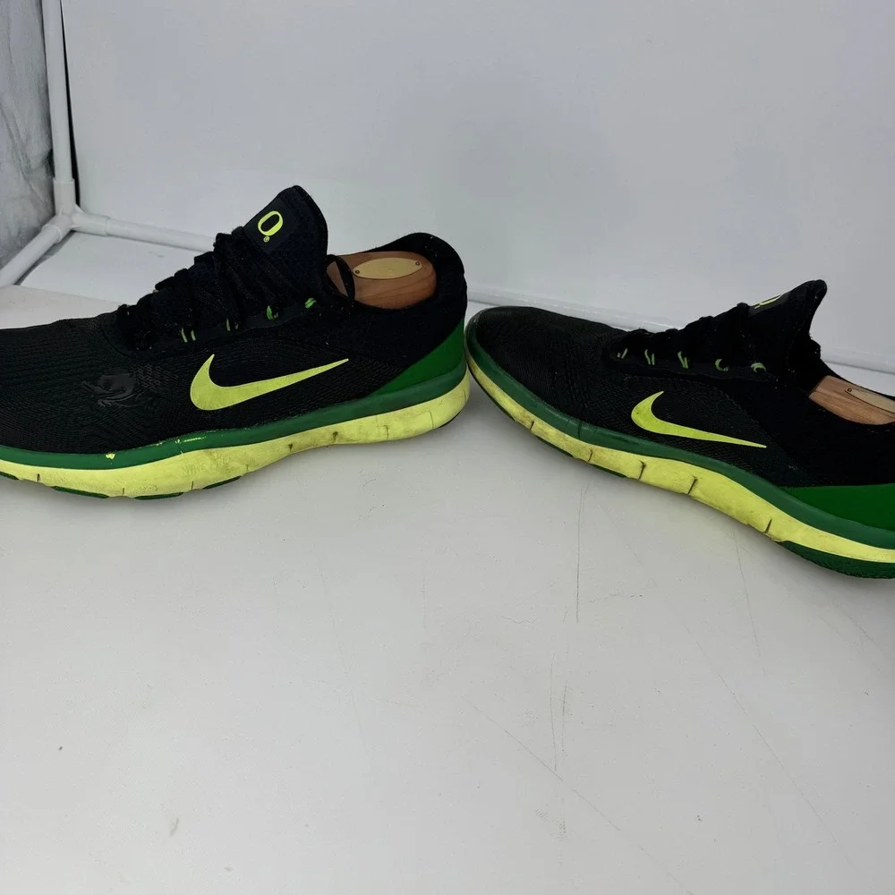 Nike Free Trainer V7 Men 10.5 Oregon Ducks Week Zero Black Apple Green Shoes